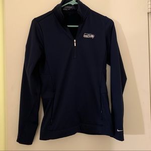 SEAHAWKS Nike Therma Fit: Qtr zip up